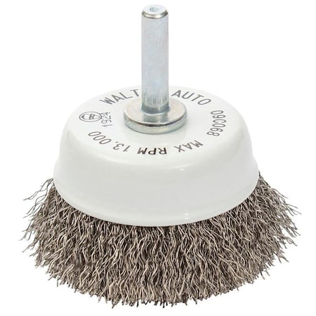 Walter Surface Technologies Allsteel 2-3/8 in. Mtd Cup Brush Stainless Steel 09C068